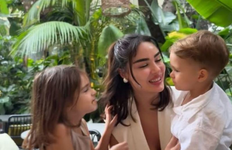 Jensila Myrtezaj Enjoys Family Vacation in Spain with Children